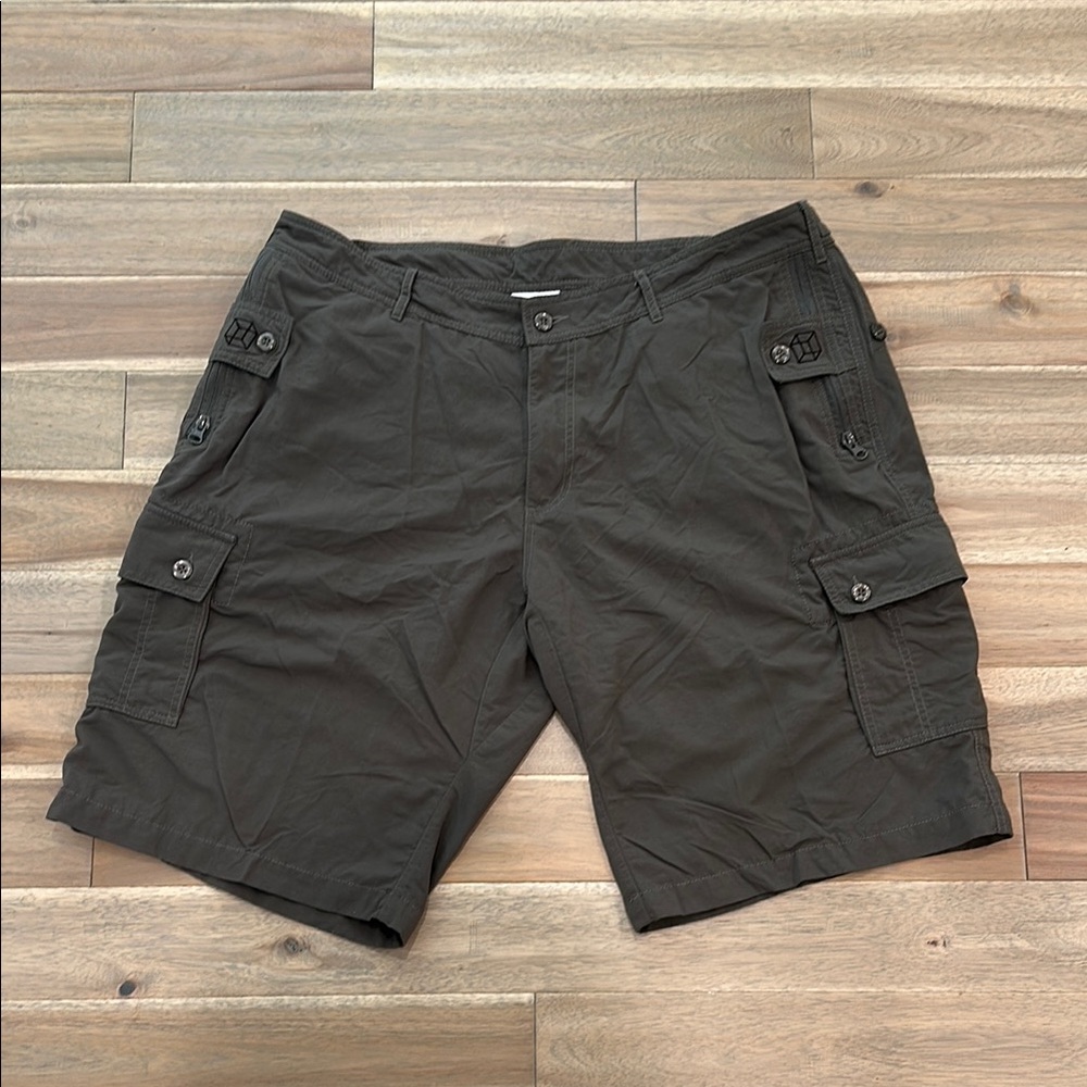 Clothing arts grey olive Cargo pick pocket proof adventure travel shorts - Picture 2 of 10